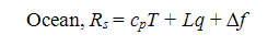 ocean surface heat budget equation