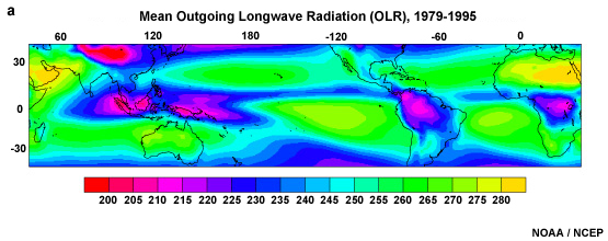 Mean outgoing long-wave radiation