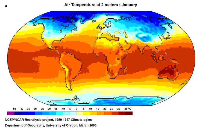 Jan mean temperature 2m
