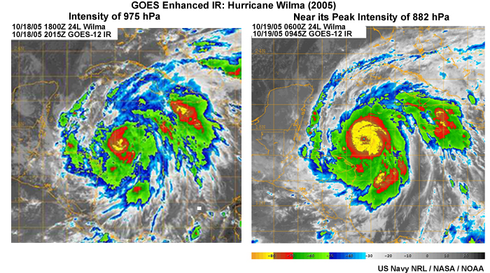 GOES images of Hurricane Wilma (2005)