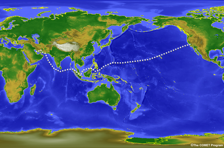 map of basins crossed during deployment