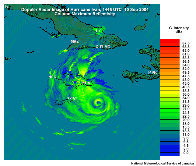 Doppler radar image
of Hurricane Ivan