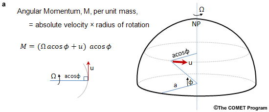 Angular momentum component about the axis of rotation of the earth