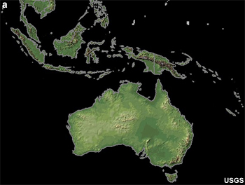Map of Australian-Indonesian monsoon region