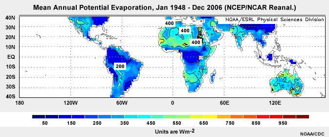 Mean annual potential evapotranspiration (1948-2006)