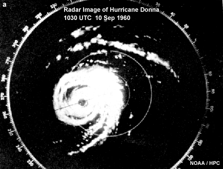 Radar image of Hurricane Donna