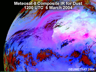 Saharan dust outbreak during March 2004