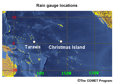 Location of Tawara and Christmas Island in West and Central Pacific