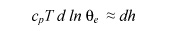 equivalent potential temperature and moist static energy equation
