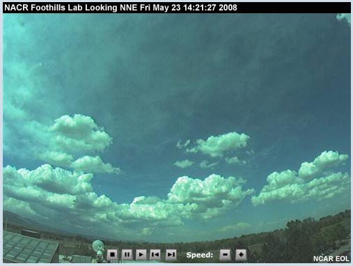View from a webcam atop UCAR Foothills Lab in Boulder, CO