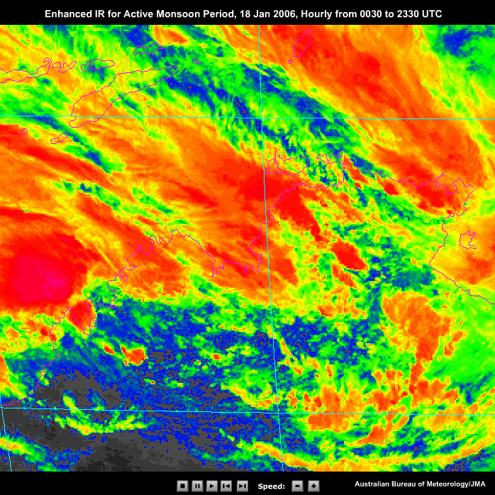 An  enhanced IR satellite animation for  18 January 2006.