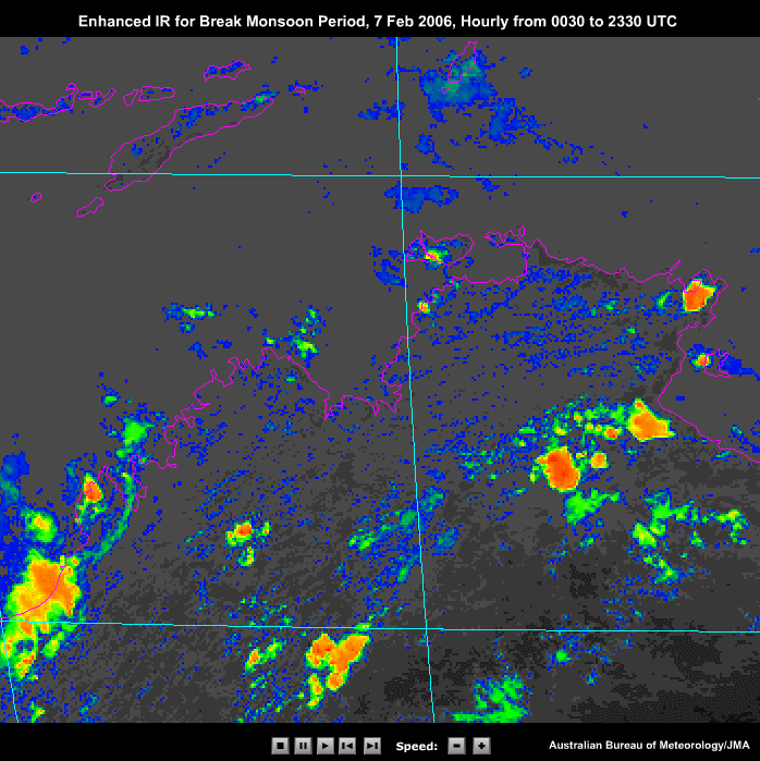 An IR satellite animation for for 0230 UTC 7 Feb 2006